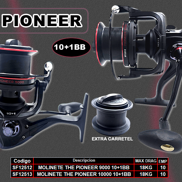MOLINETE PIONEER 10+1BB ALUMINIO