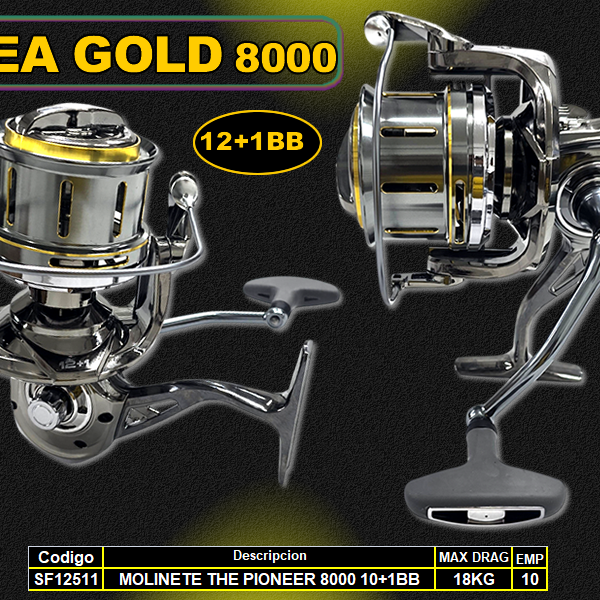 MOLINETE SEA GOLD 8000 12+1BB  ALUMINIO
